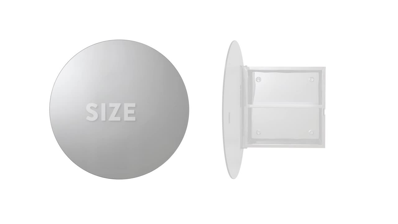 Severn 21-1/2 in. W x 21-1/2 in. H x 4-3/10 in. D Frameless Stainless Steel Surface-Mount Bathroom Medicine Cabinet Severn 21-1/2 in. W x 21-1/2 in. H x 4-3/10 in. D Frameless Stainless Steel Surface-Mount Bathroom Medicine Cabinet