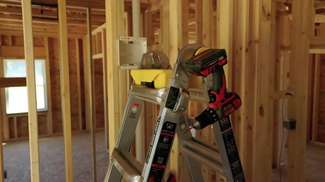 26 ft. Reach Aluminum Multi-Position Ladder w/ Project Bucket, Tool Hangers, 300 lbs. Load Capacity, Type 1A Duty Rating