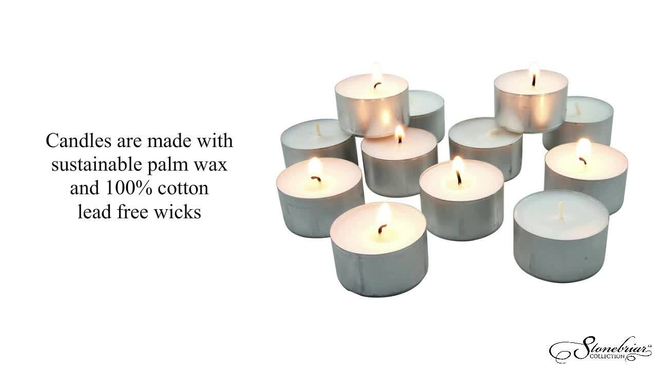 Unscented Tea Lights Candle, 6-7 Hours Extended Burn Time, White