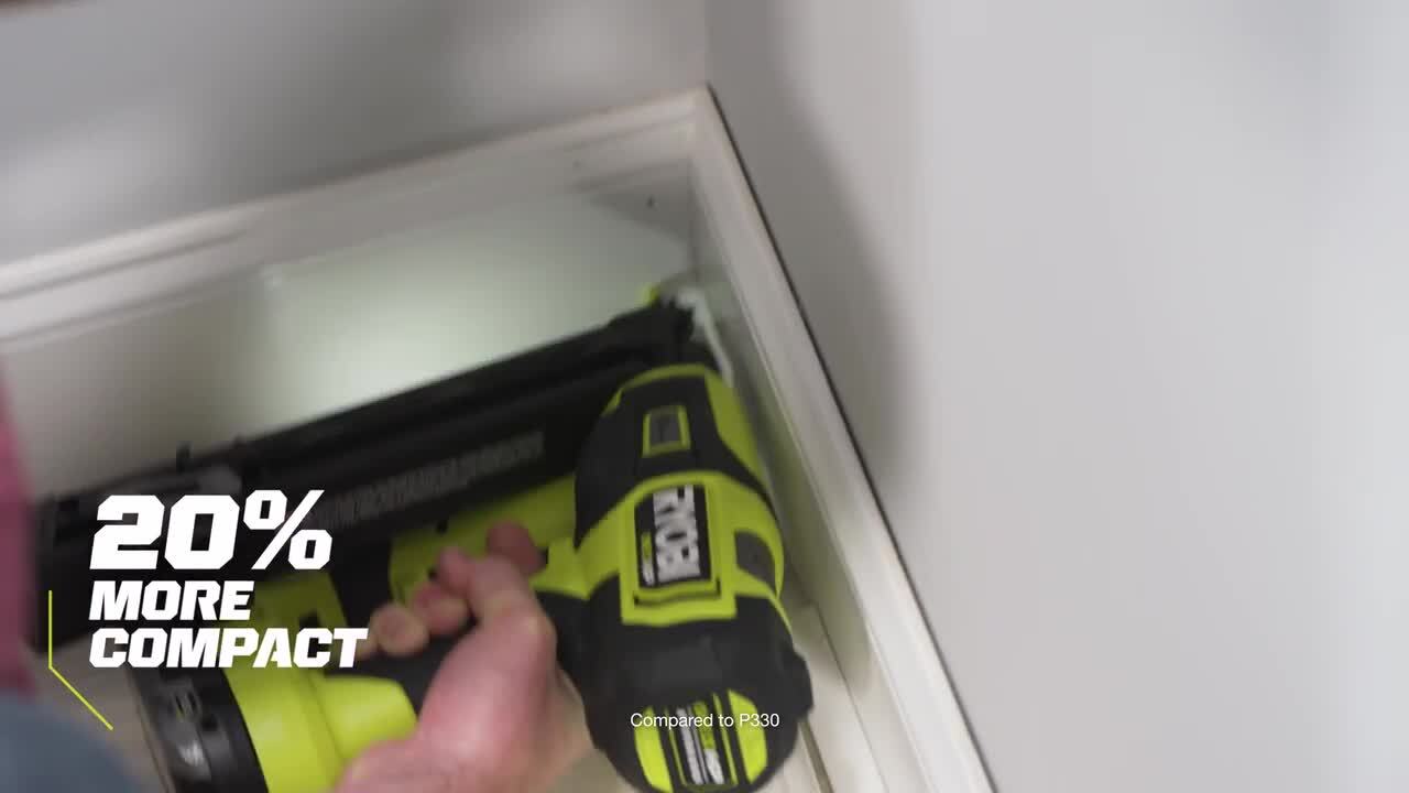 RYOBI ONE+ HP 18V Brushless Cordless 15-Gauge 34° Angled RYOBI ONE+ HP 18V Brushless Cordless 15-Gauge 34° Angled