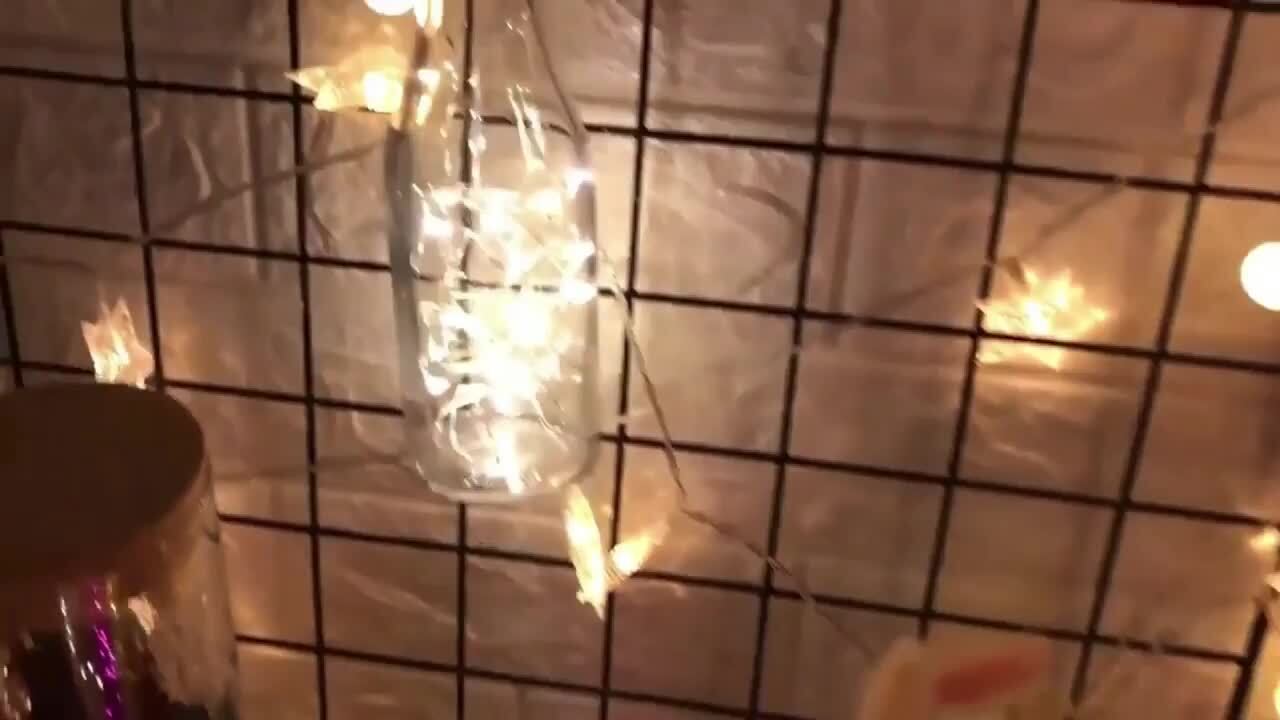 warm cork string lights