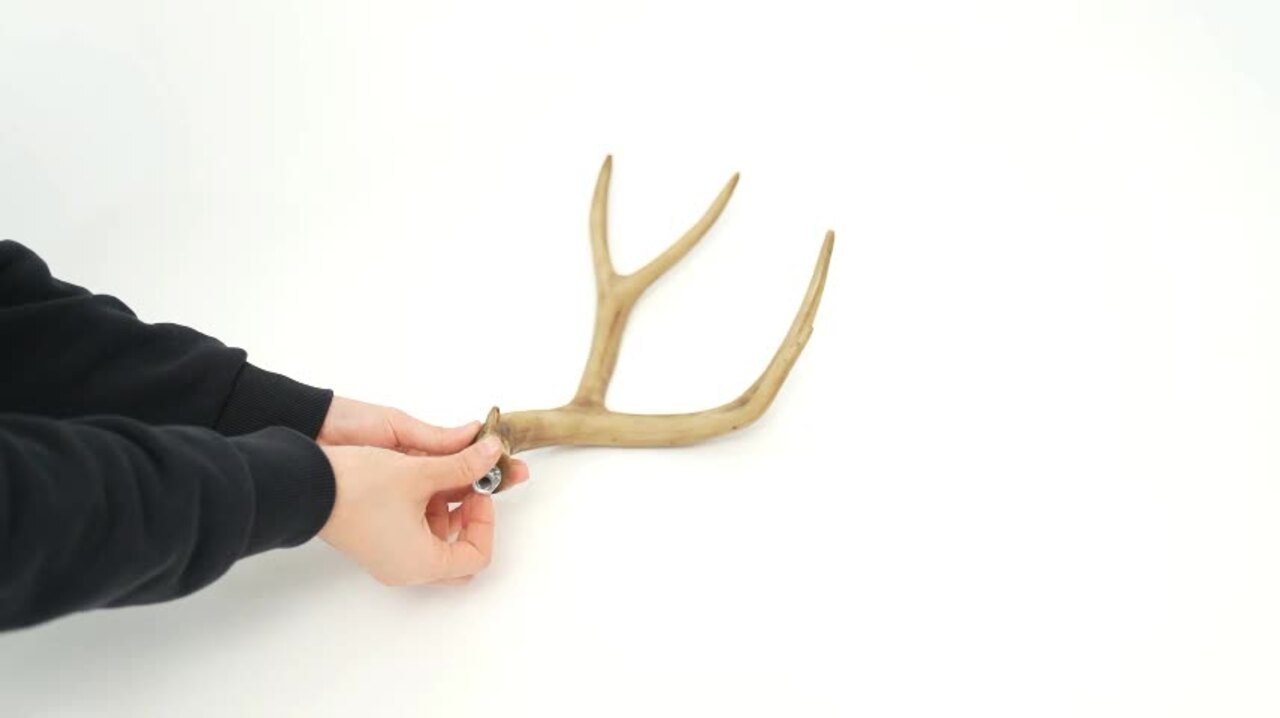 OUKANING 6-Light Vintage Brown Resin Antler Chandelier Deer