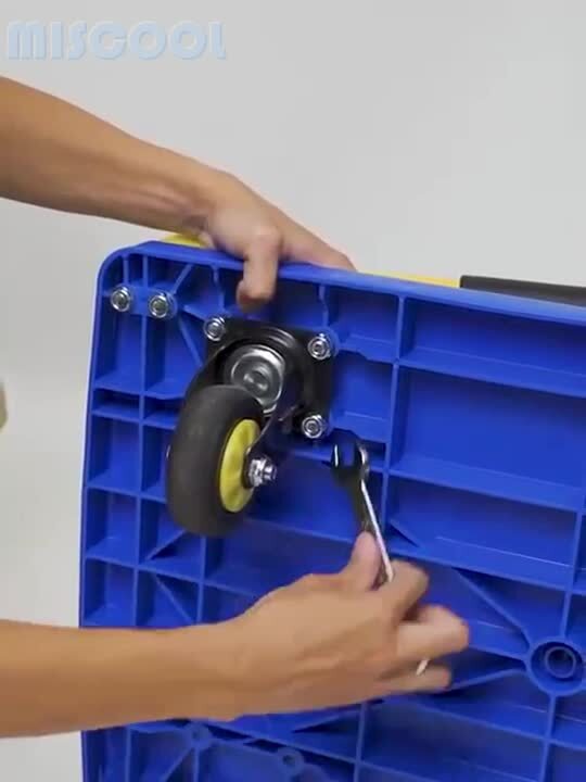 Pyle 8-in-1 Klappbarer Plattformwagen – Bis 136 Kg, Ausziehbar 70–112 Cm