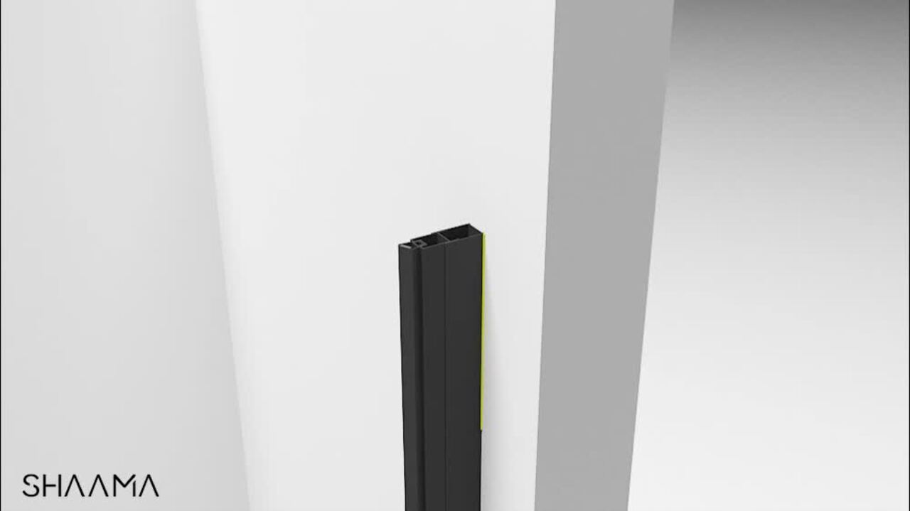 SHAAMA 23 to 24 in. W x 72 in. H Space Saving Pivot Semi-Frameless