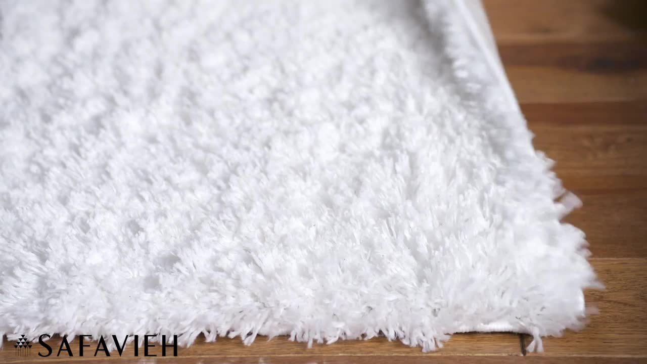 SAFAVIEH Indie Shag White 8 ft. x 10 ft. Solid Area Rug SGI320C-8