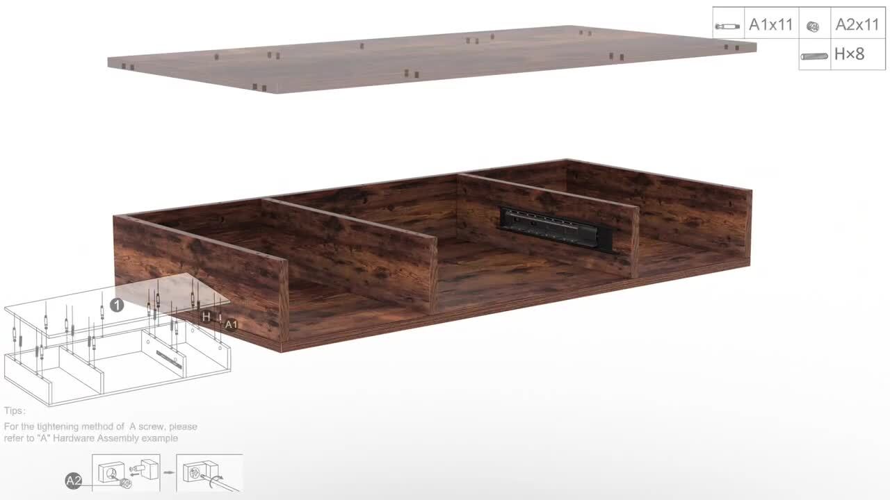 VECELO Computer Home and Office Laptop Table, 18.9 in