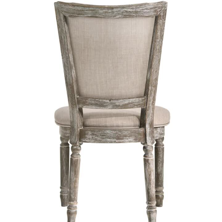 ACME FURNITURE アクメ SHORELINE SIDE CHAIR Acme Furniture Fabric and Reclaimed Gray Gabrian Side Chair (Set