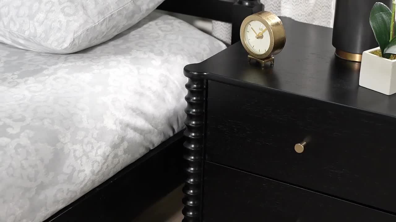 Baxton Studio Callison Black Wood Frame Queen Platform Bed 271