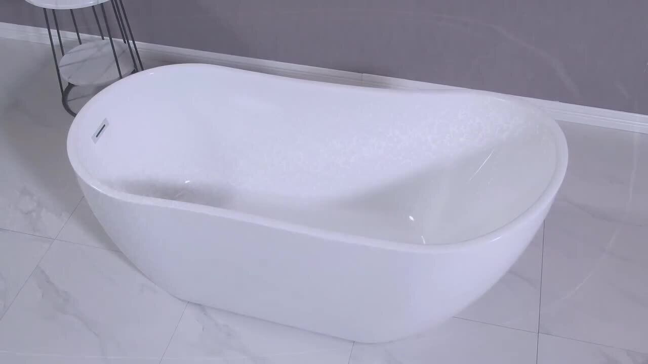 Union 67 in. Acrylic FlatBottom Double Slipper Bathtub with Polished Chrome Overflow and Drain Included in White Union 67 in. Acrylic FlatBottom Double Slipper Bathtub with Polished Chrome Overflow and Drain Included in White