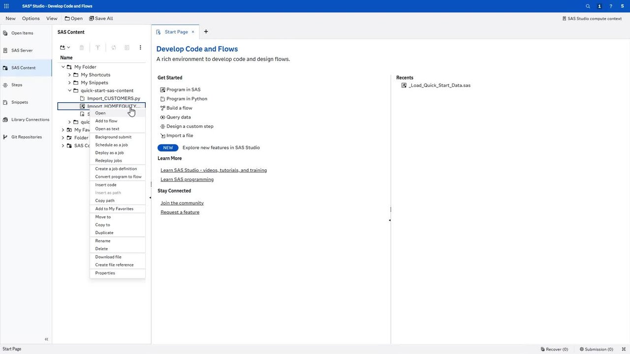 SAS Viya Quick Start - SAS Video Portal