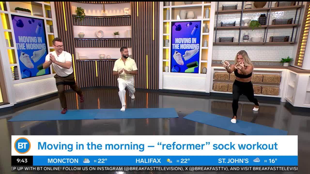 Get ‘Moving in the Morning’ with these fun reformer inspired sock workouts