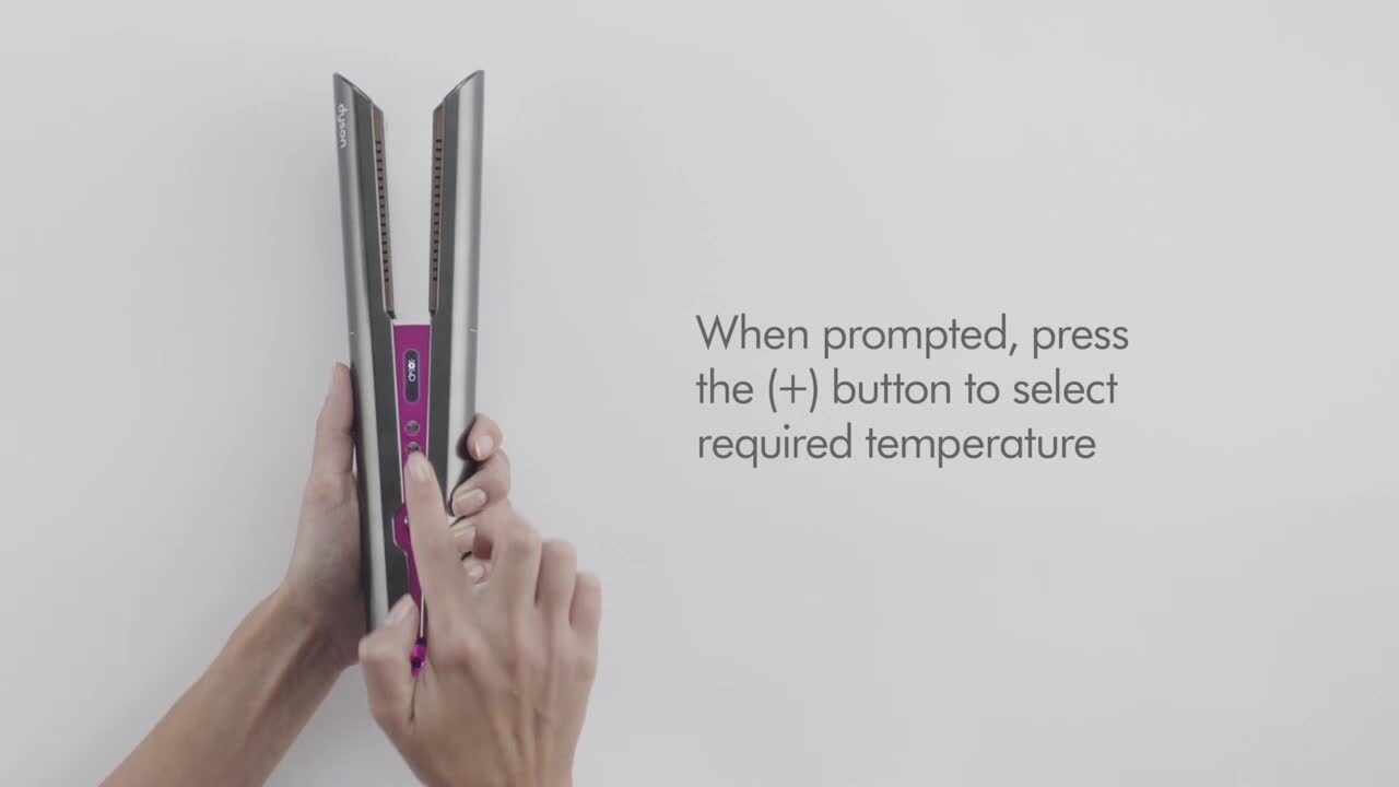 Dyson Corrale straightener hybrid mode steps infographic