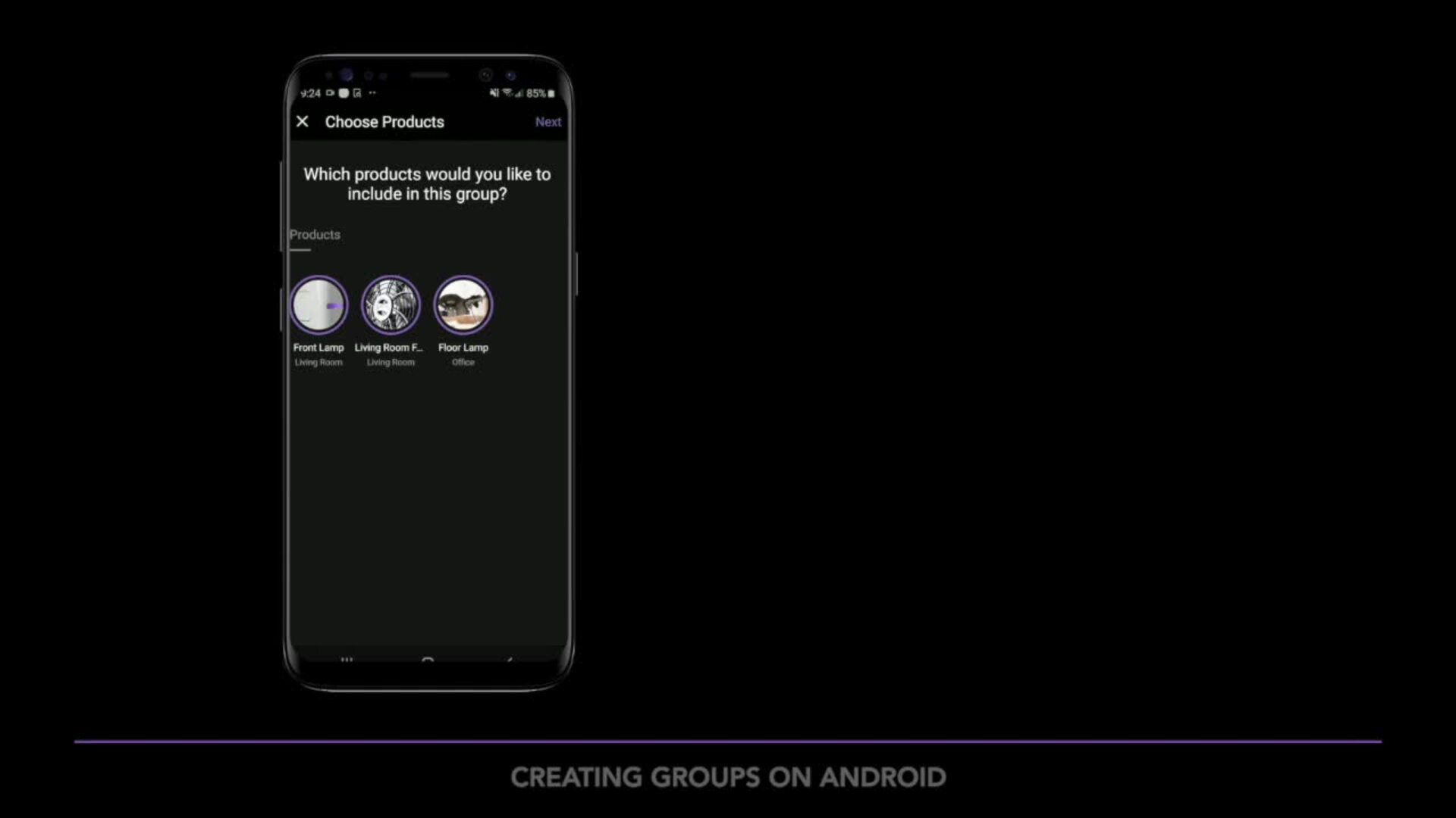 iDevices Tutorial Grouping products in the iDevices Connected app (Android)