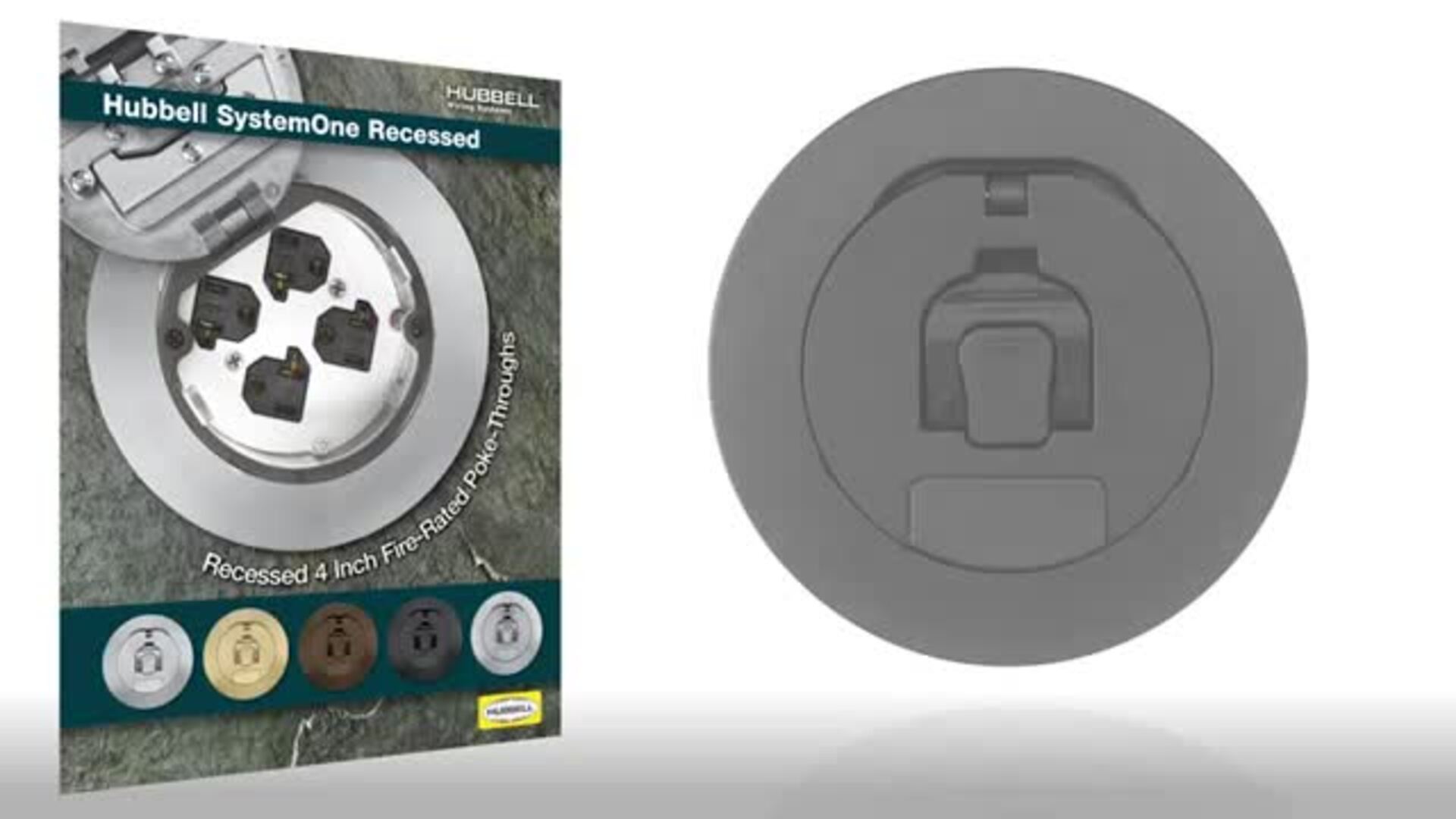 WDK SystemOne Recessed 4 Inch Fire Rated Poke Throughs