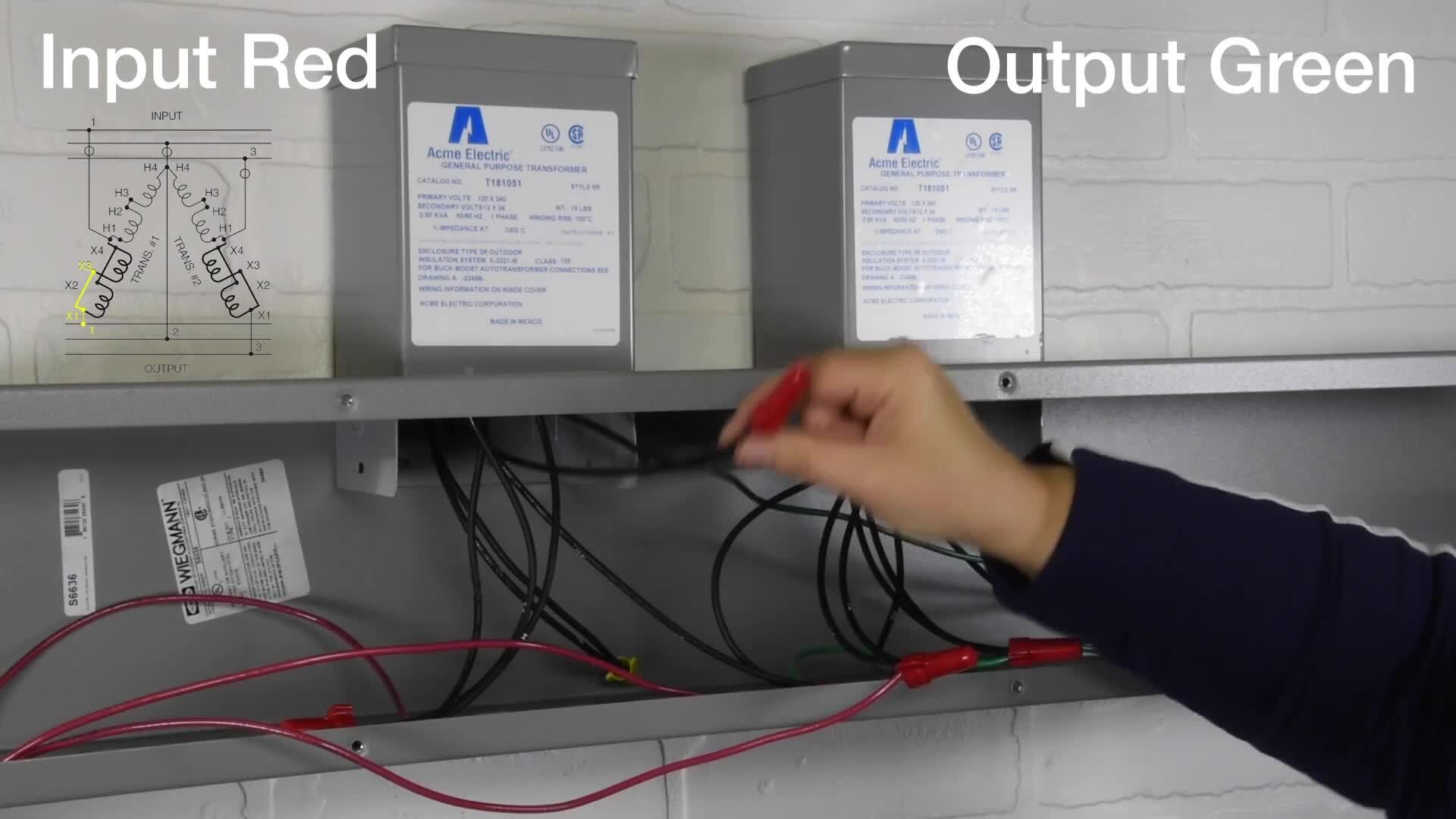 Acme Electric Buck Boost Transformers- FIGURE GG WIRING DEMO