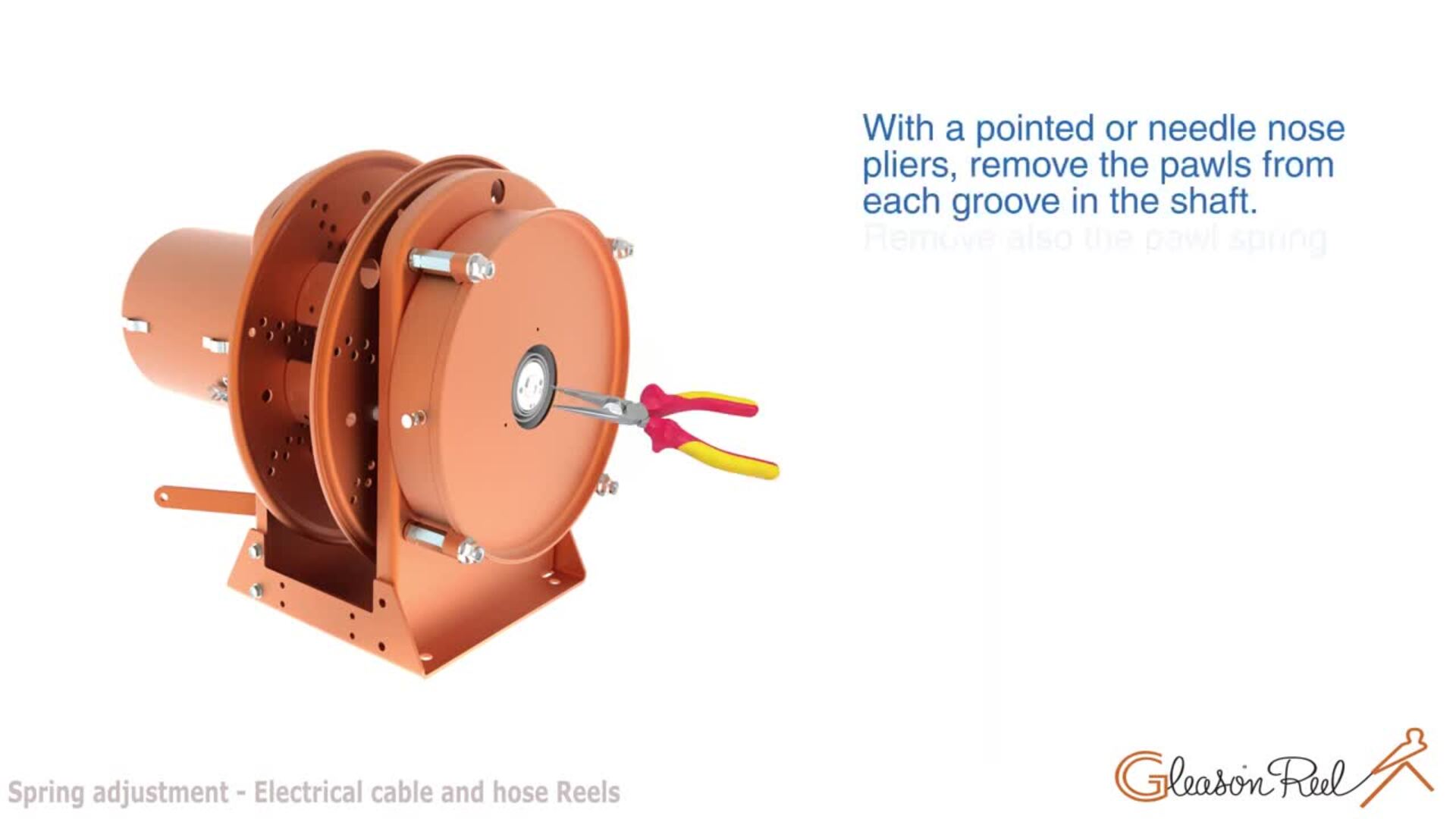GLEASON Gleason Electric Cable Reel Spring Replacement Instructions