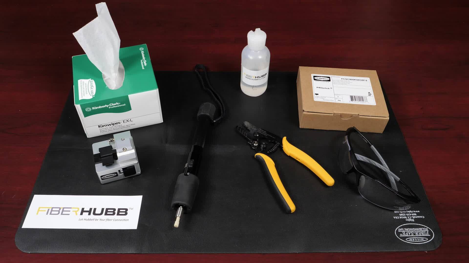 Hubbell Premise Wiring PROclick Fiber Optic Connector Installation