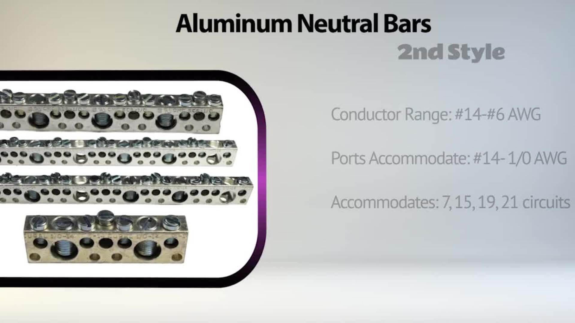 BURNDY Aluminum And Copper Neutral Bars