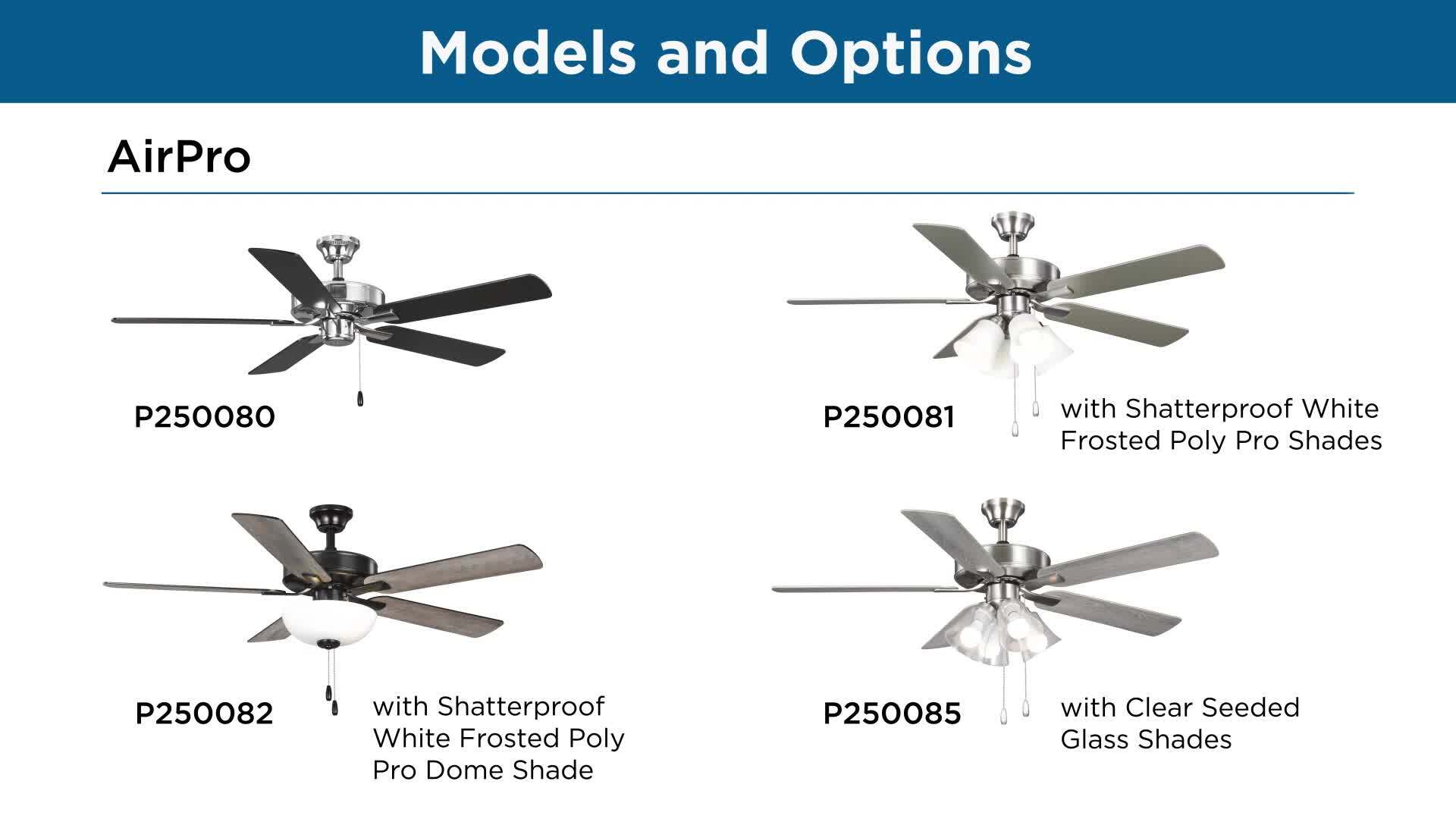 Progress Lighting  NEW AirPro Ceiling Fan