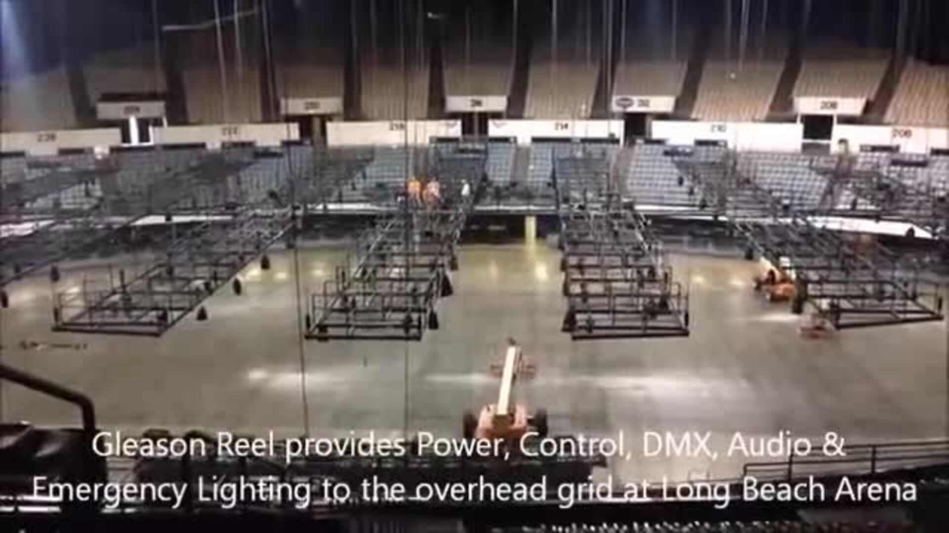 GLEASON Gleason Reel installation at Long Beach Arena