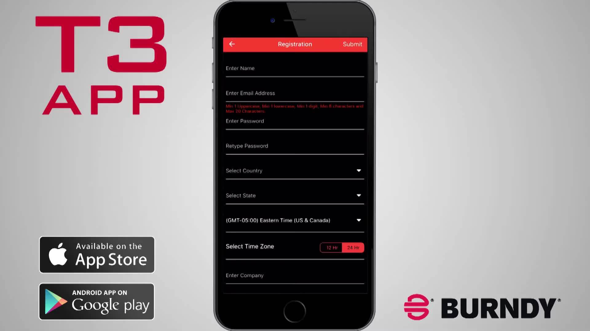 BURNDY T3 APP Install & Register