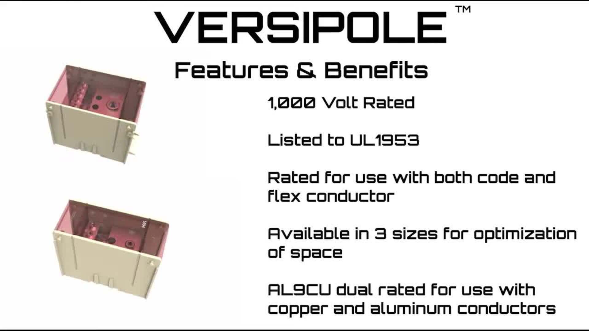 BURNDY VERSIPOLE™ Configurable Series Power Distribution Block