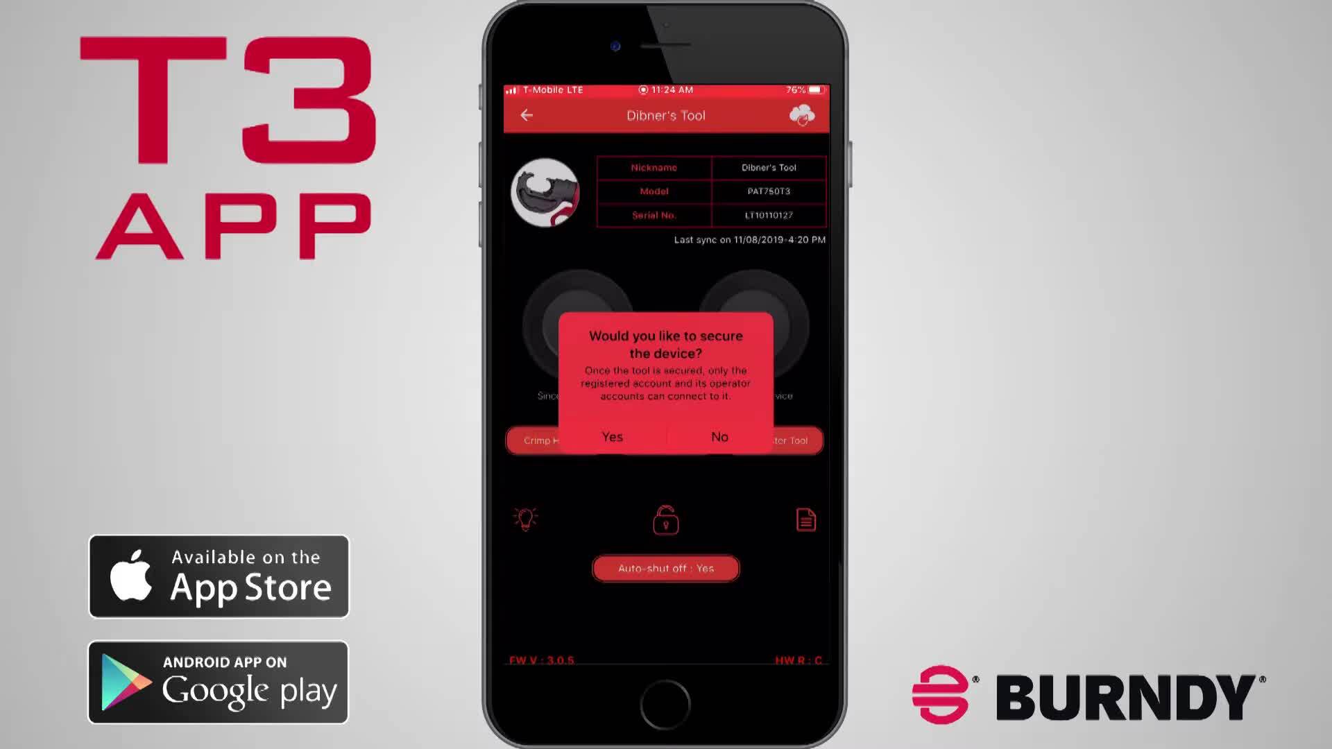 BURNDY T3 APP Features and Benefits