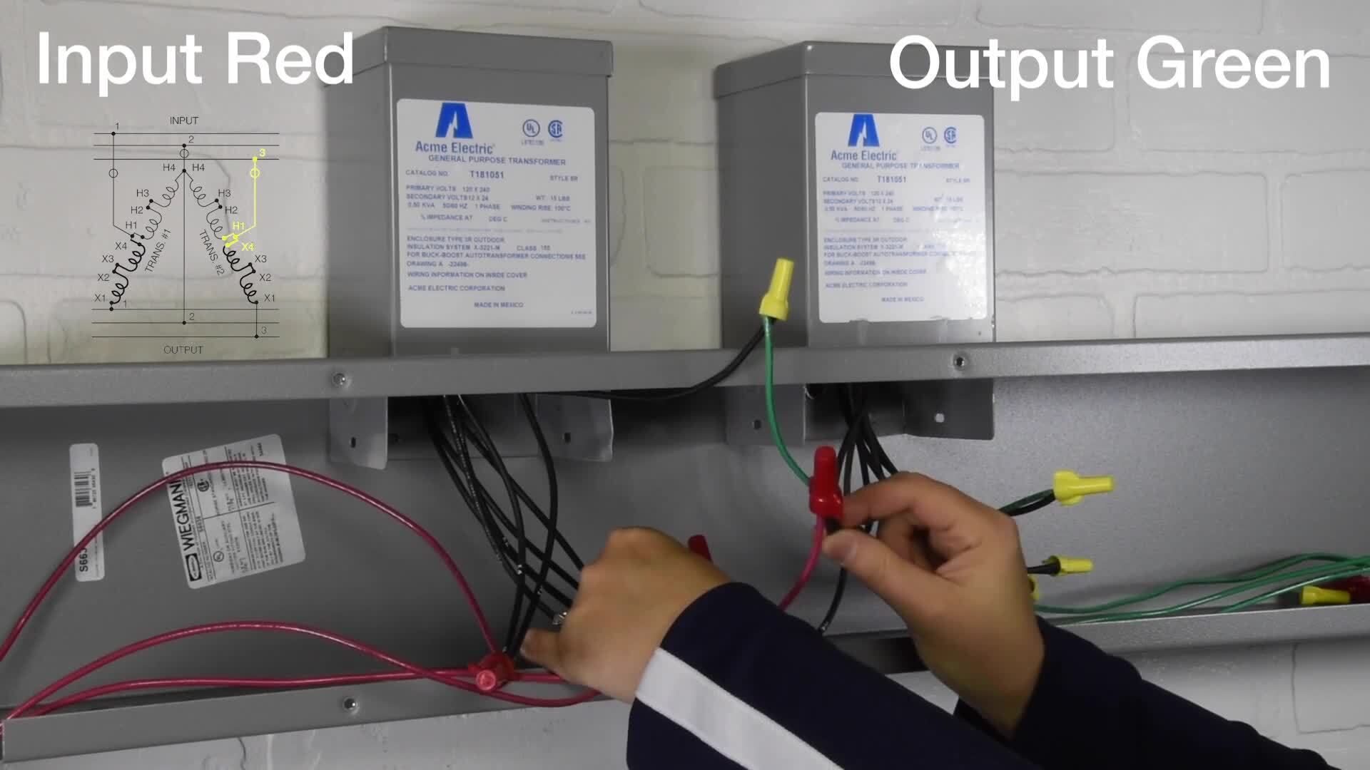 Acme Electric Buck Boost Transformers- FIGURE BB WIRING DEMO