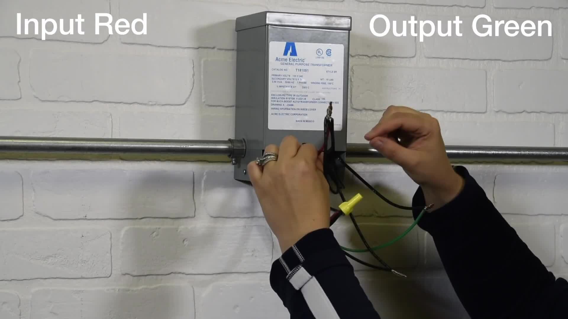 Acme Electric Single Phase Buck Boost Wiring Demo- Catalog Figure D