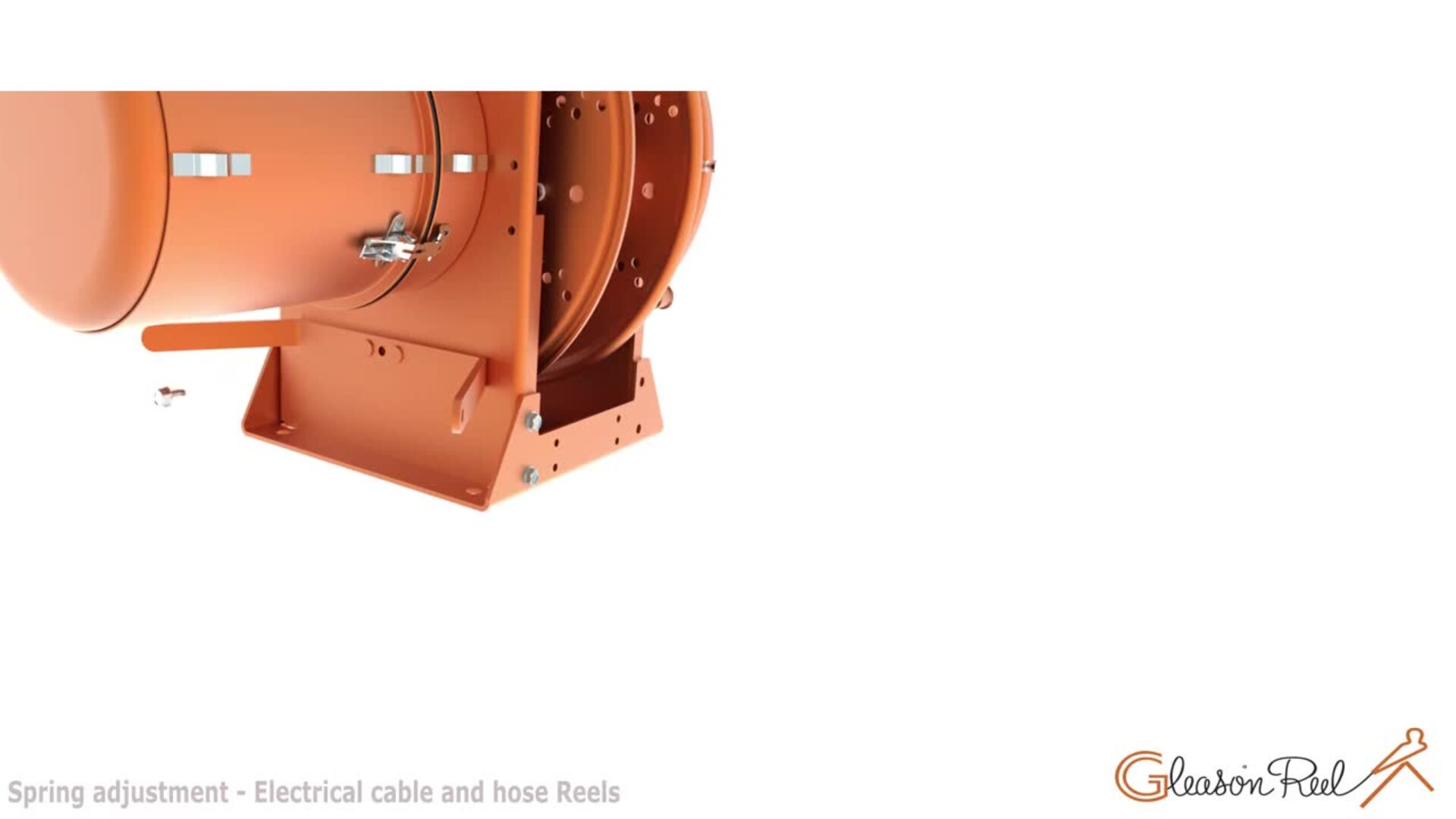 GLEASON Gleason Electric Cable Reel Spring Adjustment with Tee Bar Instructions