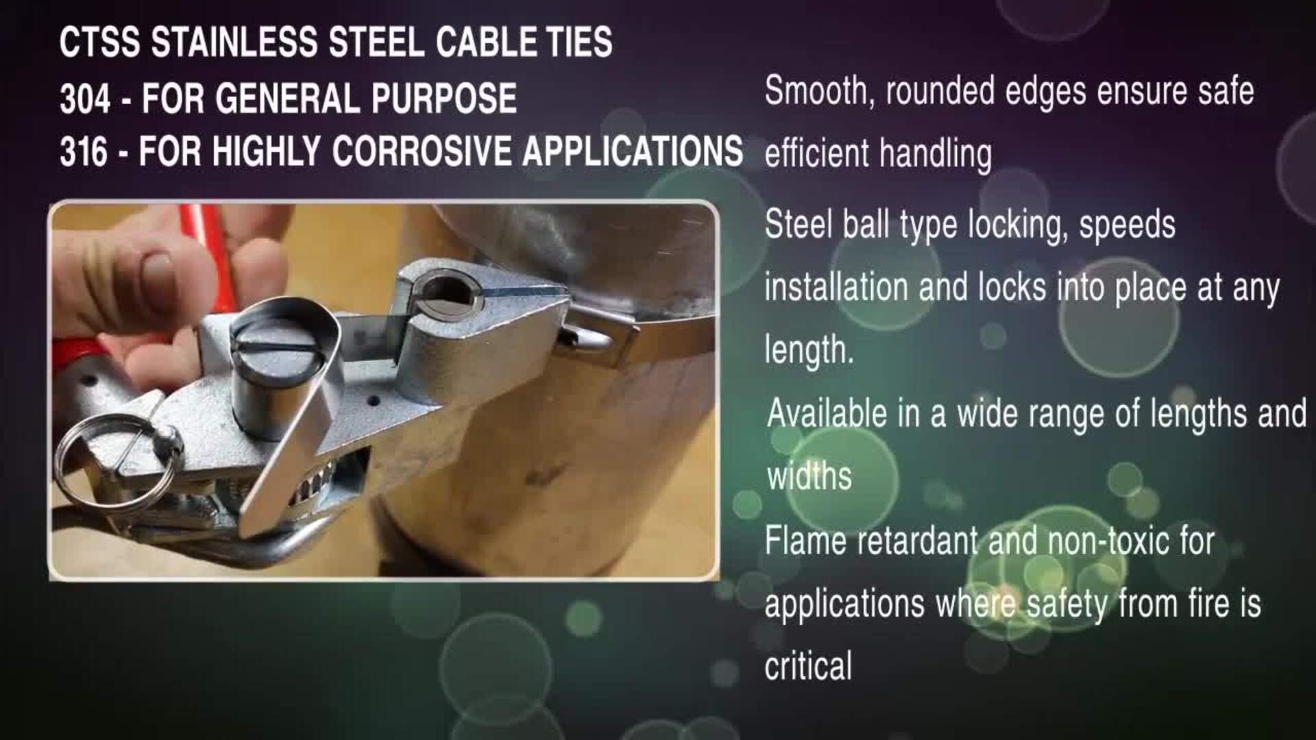 BURNDY PRODUCT INTRODUCTION 304 & 316 Stainless Steel Cable Ties