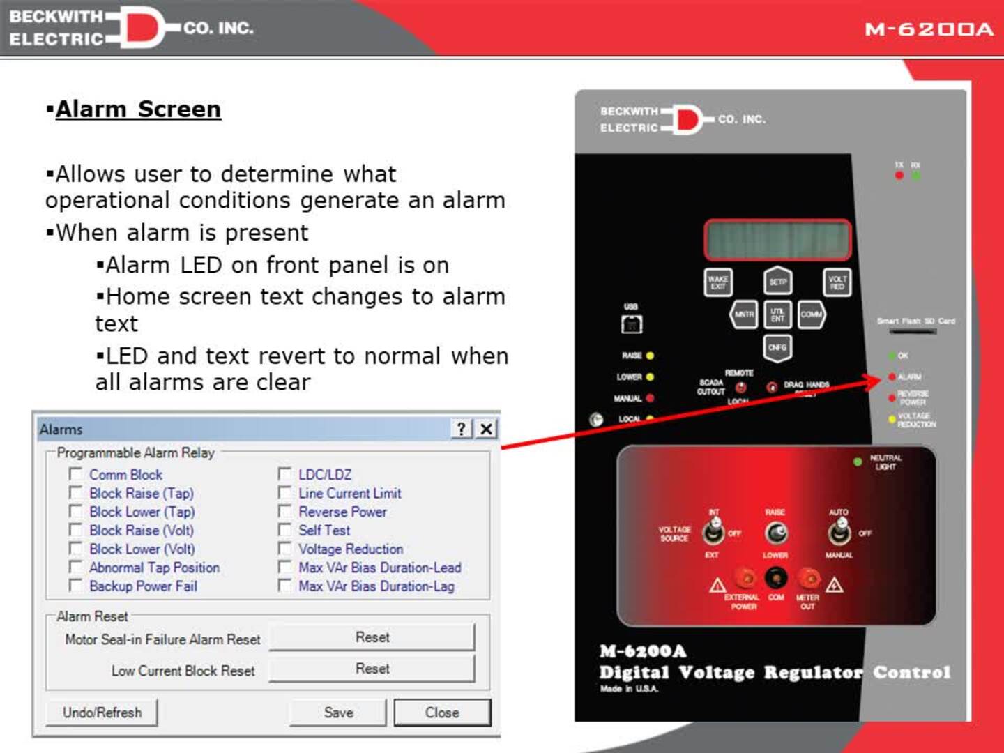 M-6200A Digital Voltage Regulator Control - HMI
