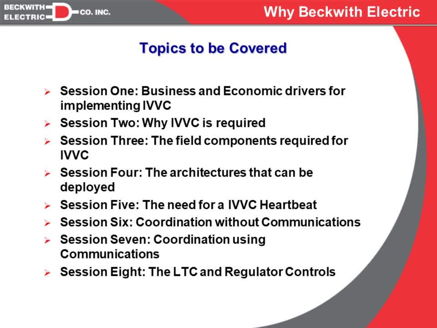 Beckwith Electric IVVC Introduction