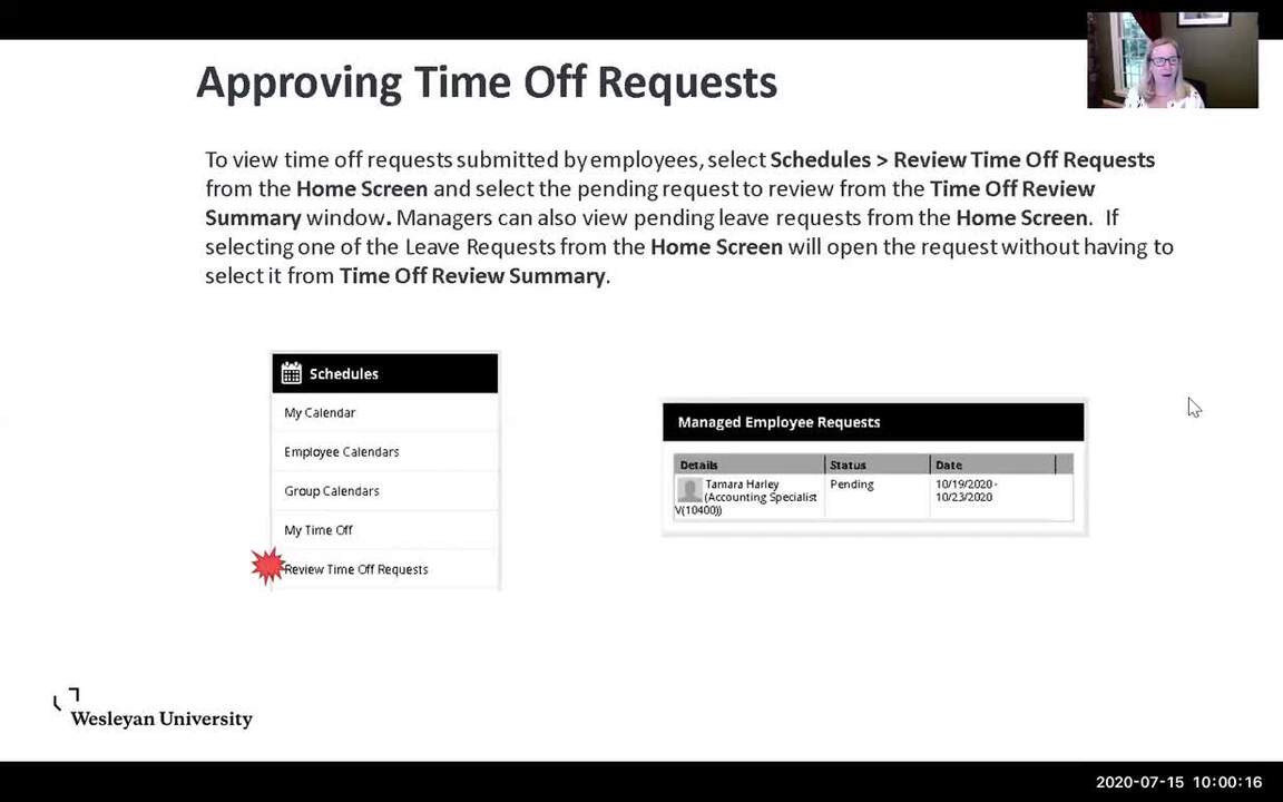 On Demand Workforce Time Training For Supervisors Excludes Student Supervisors All Wesleyan Videos Admitted Student Video Page