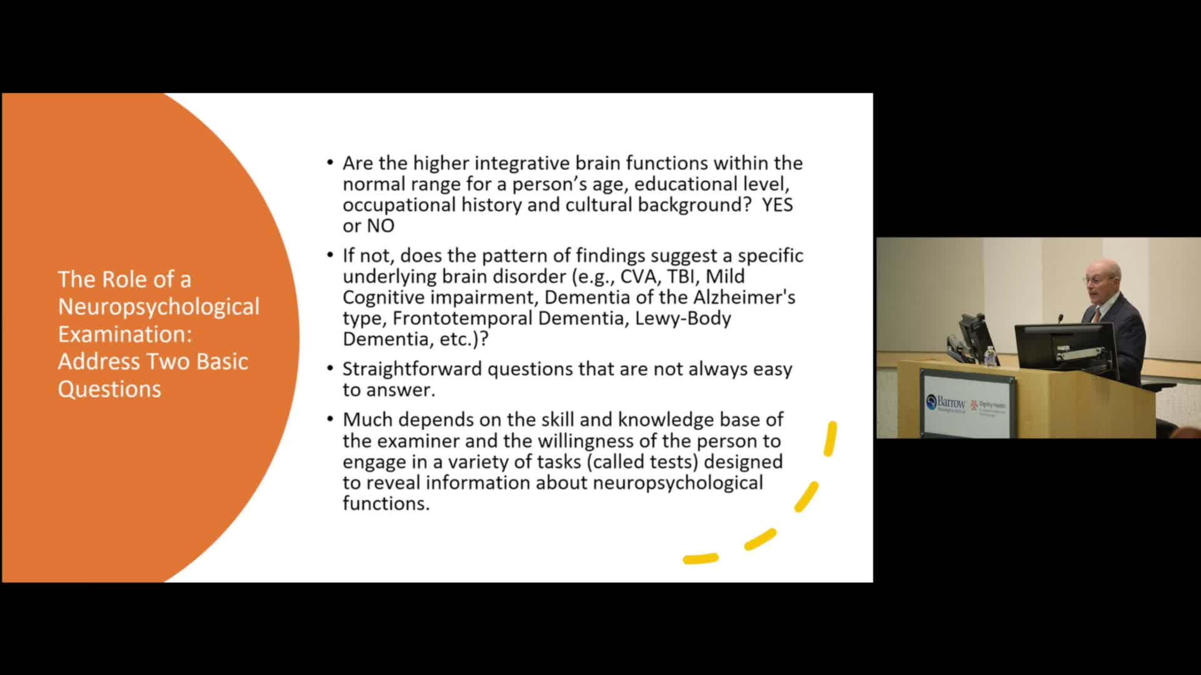 The Role of Neuropsychological Consultation Examination in Persons Suspected of Cognitive Decline
