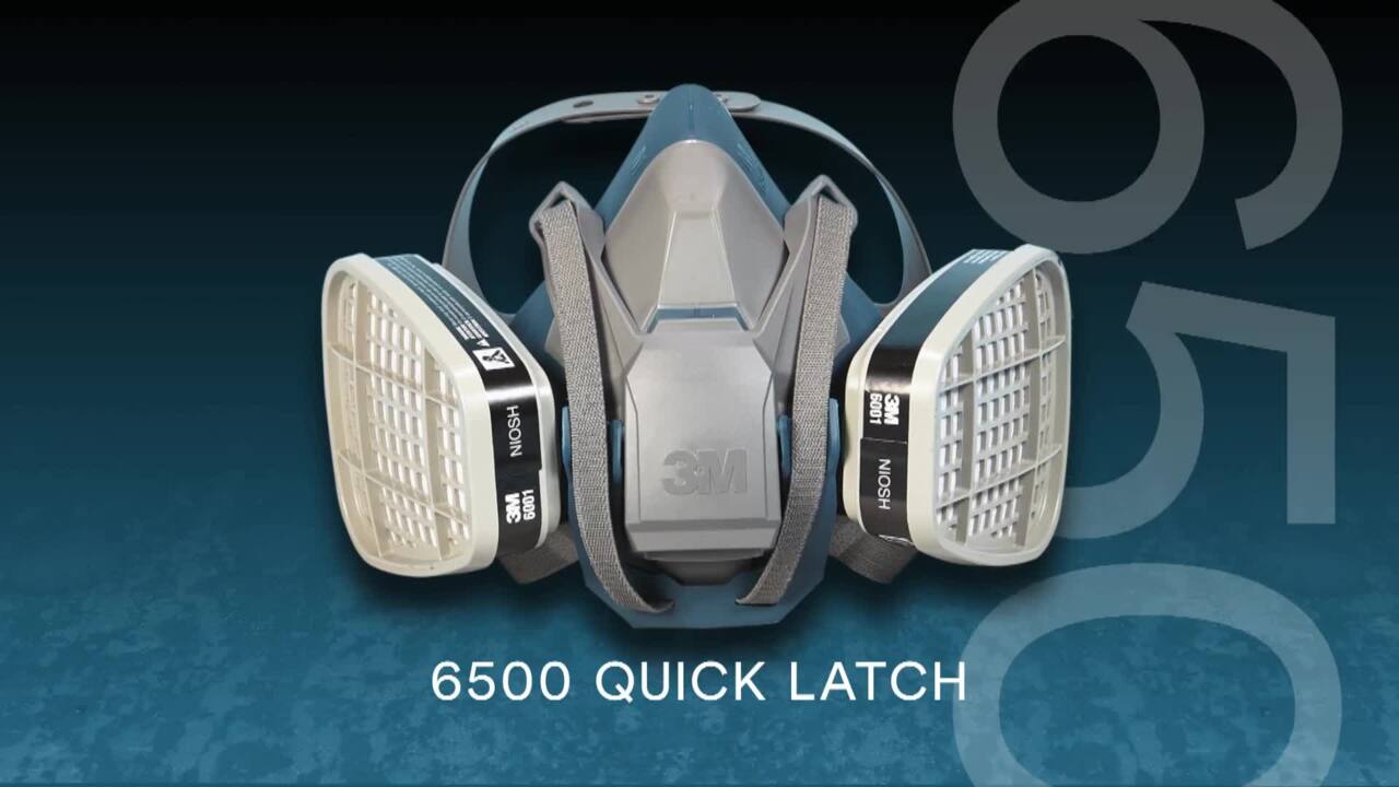 3M™ Rugged Comfort Quick Latch Half Facepiece Reusable Respirator  6502QL/49490, Medium | 3M United States