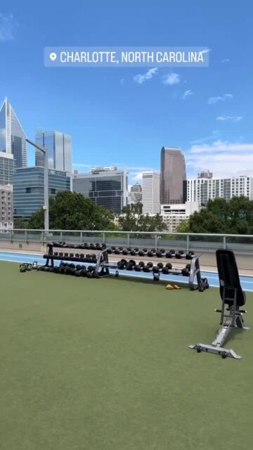 The rooftop gym is a whole vibe! Can't wait to come back and get a good sweat up here.