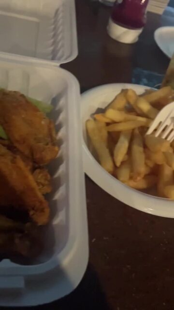 Old bay wings and fries