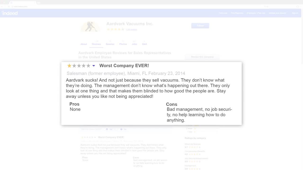 Reading Employer Reviews