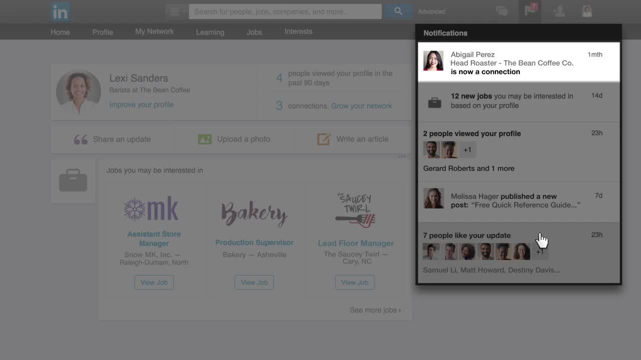LinkedIn Notifications