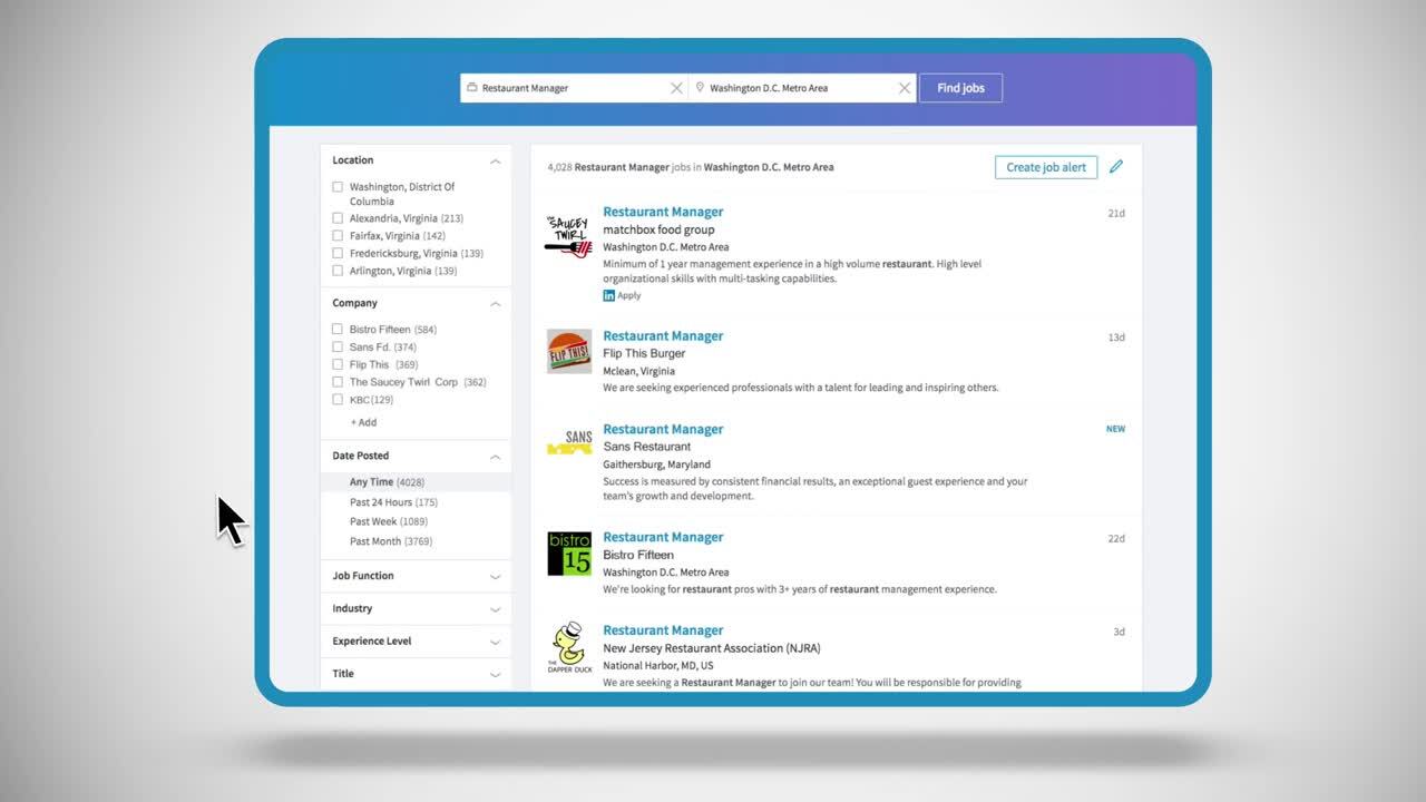 Job Searches on LinkedIn