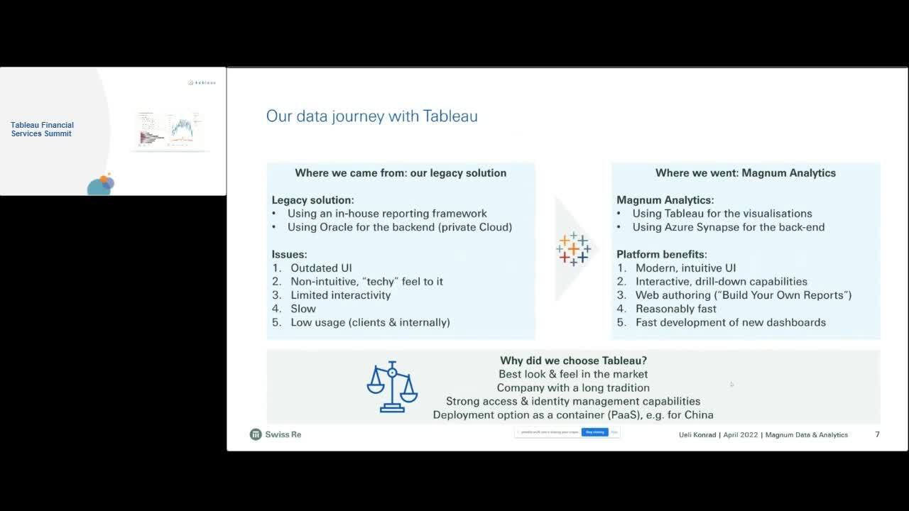 Video thumbnail for Swiss Re | Customer-Facing Analytics 