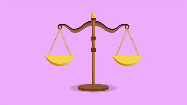 Weighing Scale Scales Of Justice Gold - Discover & Share GIFs