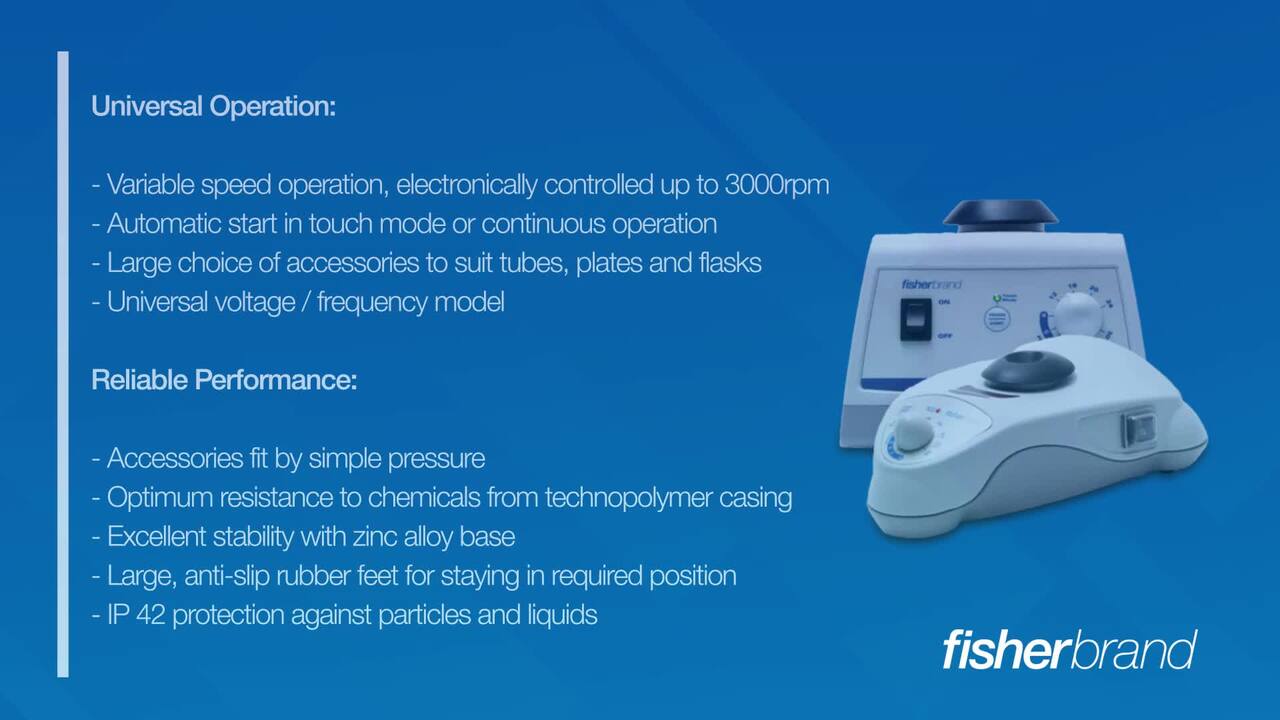 Fisherbrand™ ZX3 Vortex Mixer Depth: 170 mm | Fisher Scientific