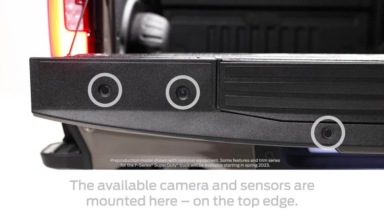 Camera And Sensors On The Tailgate Of The Ford Super DUTY® Truck 