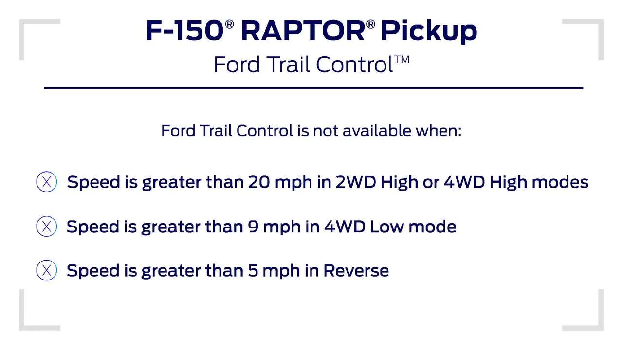  Ford F-150® RAPTOR® Trail Features 