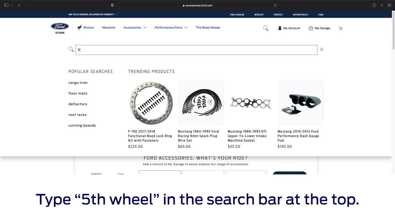 5TH-WHEEL Accessories For The Ford Super DUTY® Truck 