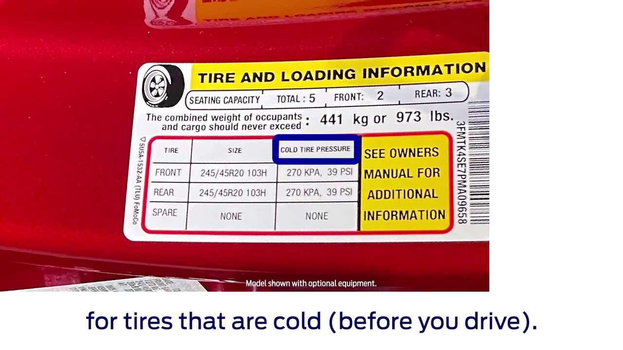 Mustang Mach-E Find Your Tire Pressure Rating
