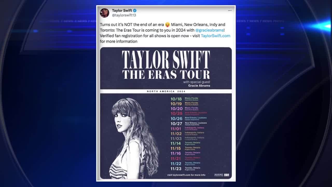Taylor Swift  The Eras Tour Additional U.S. Dates Announced