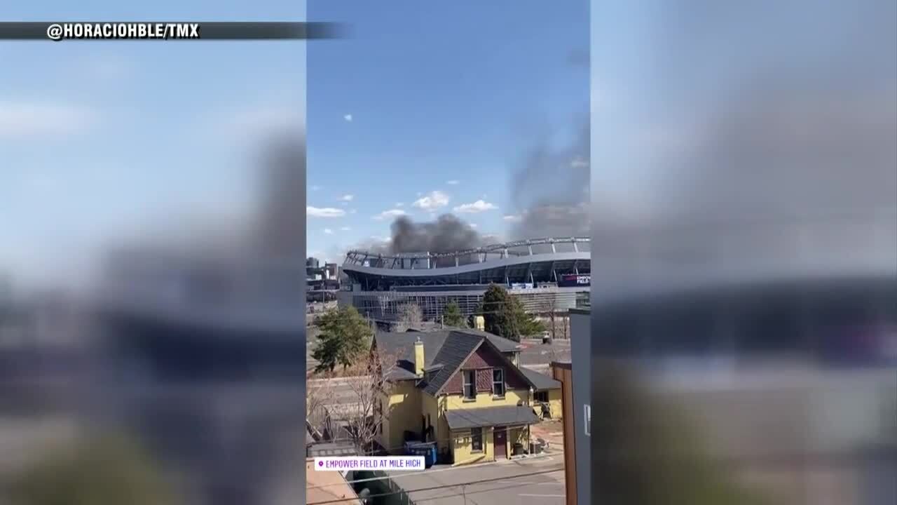 Fire at Denver Broncos' stadium torches seats, suite area